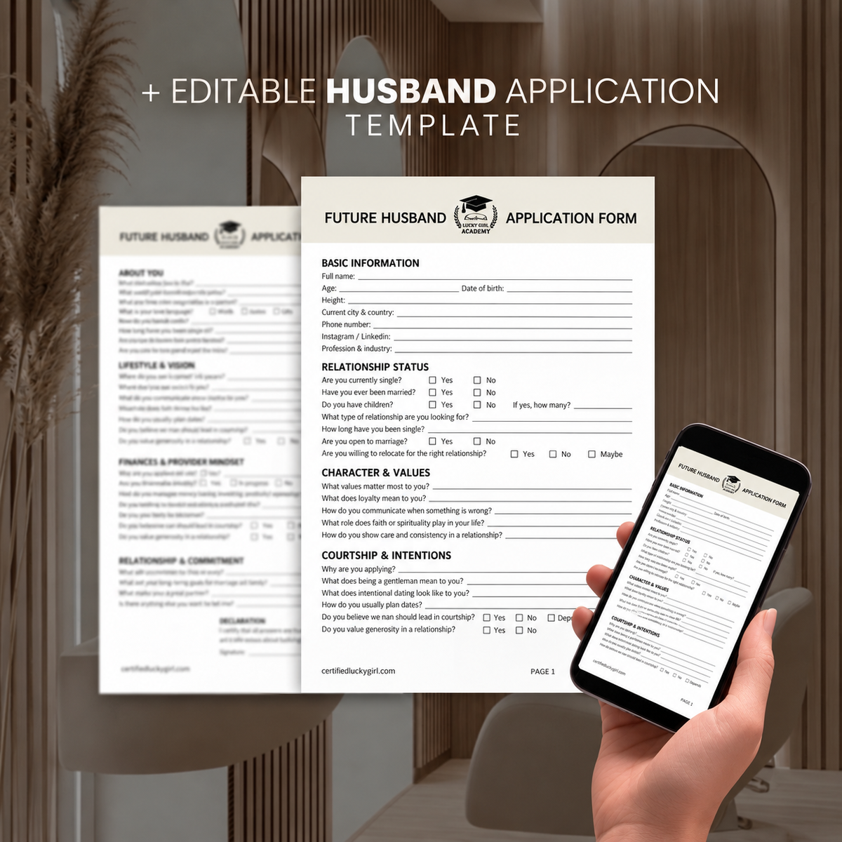 Future Boyfriend/Husband Application Forms - Bundle